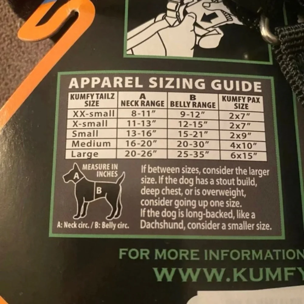 Kumfy Tailz™ Cooling/Warming Dog Harness - Size XXS